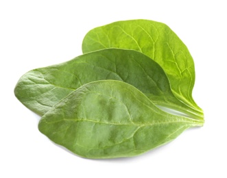 Photo of Fresh green healthy baby spinach leaves isolated on white