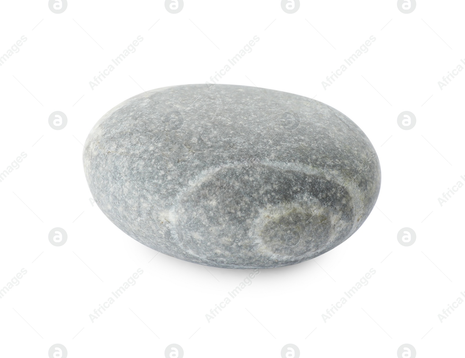 Photo of One light grey stone isolated on white