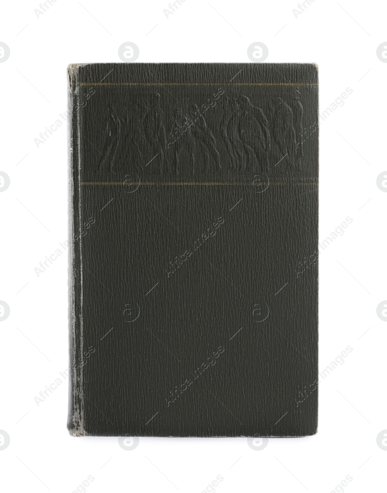 Photo of One old hardcover book isolated on white