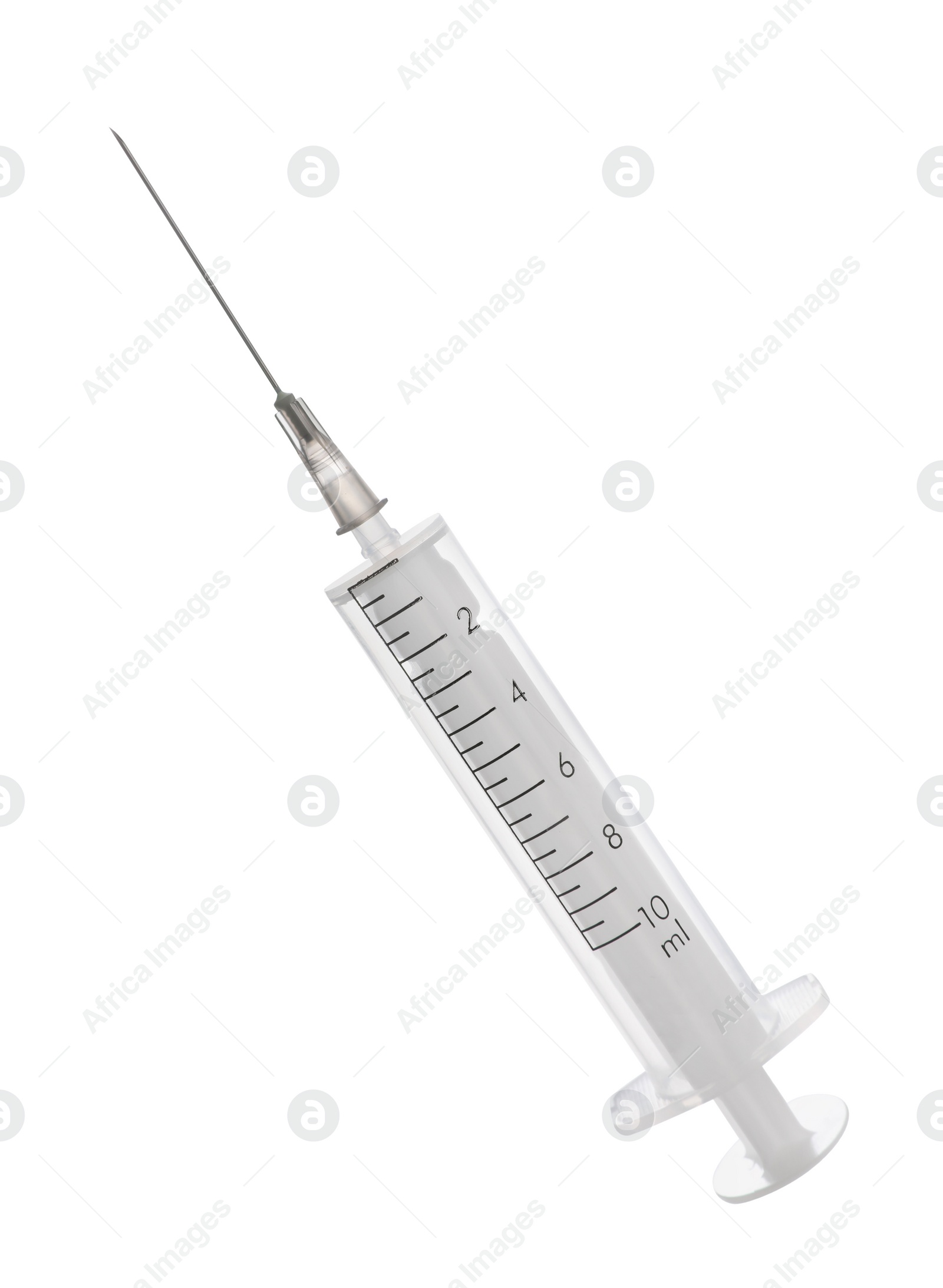 Photo of Disposable syringe with needle isolated on white