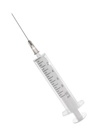 Photo of Disposable syringe with needle isolated on white