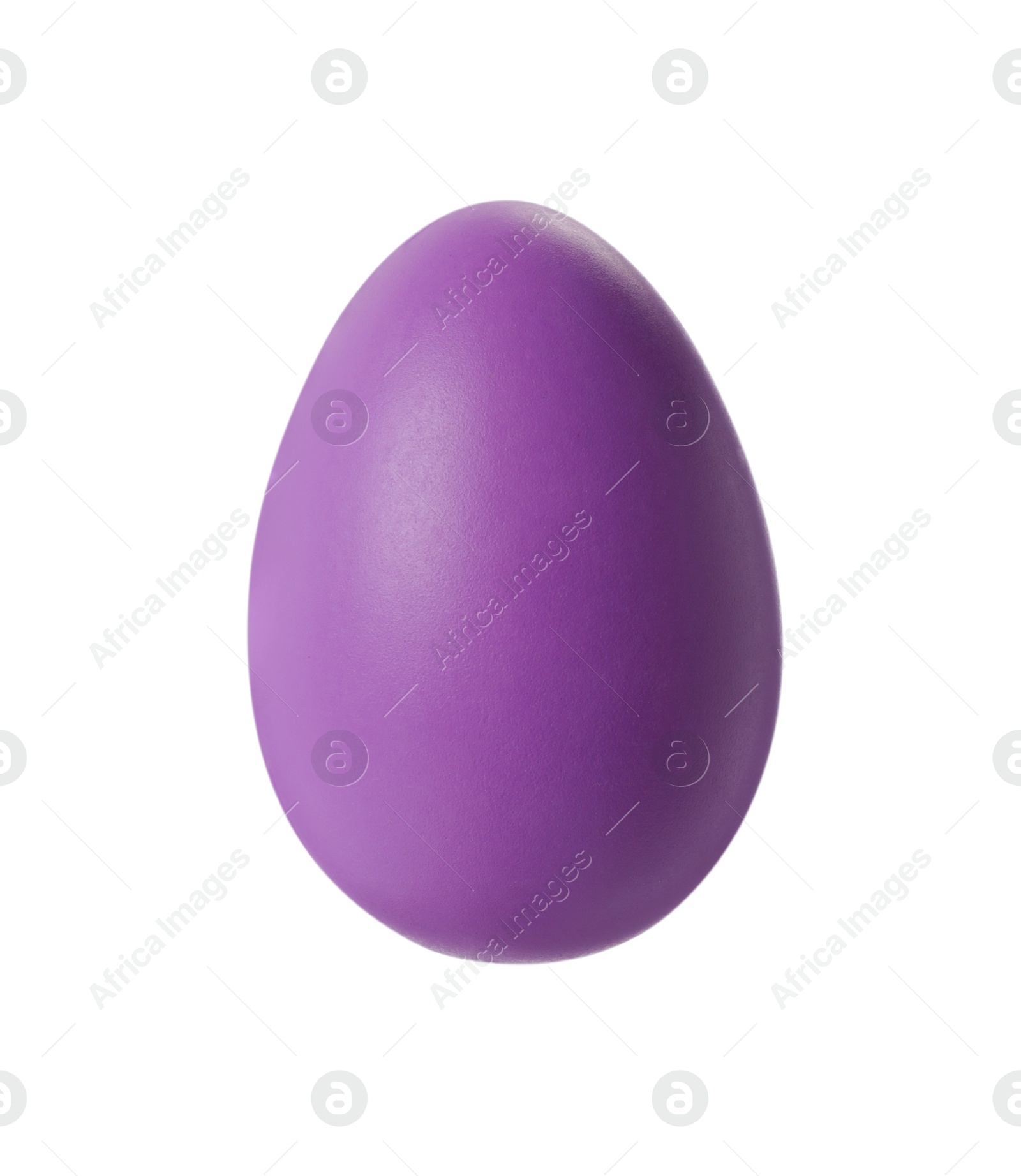 Photo of One purple Easter egg isolated on white