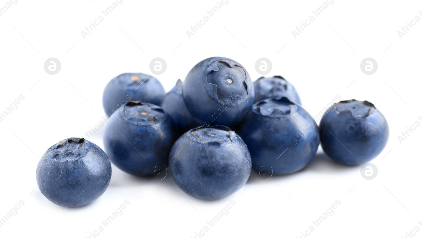 Photo of Fresh raw tasty blueberries isolated on white