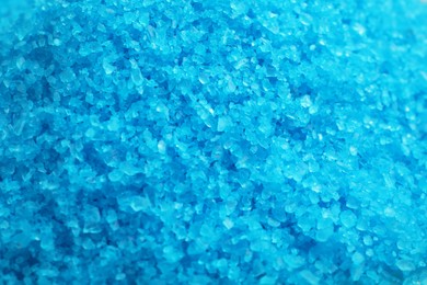 Blue aromatic sea salt as background, closeup