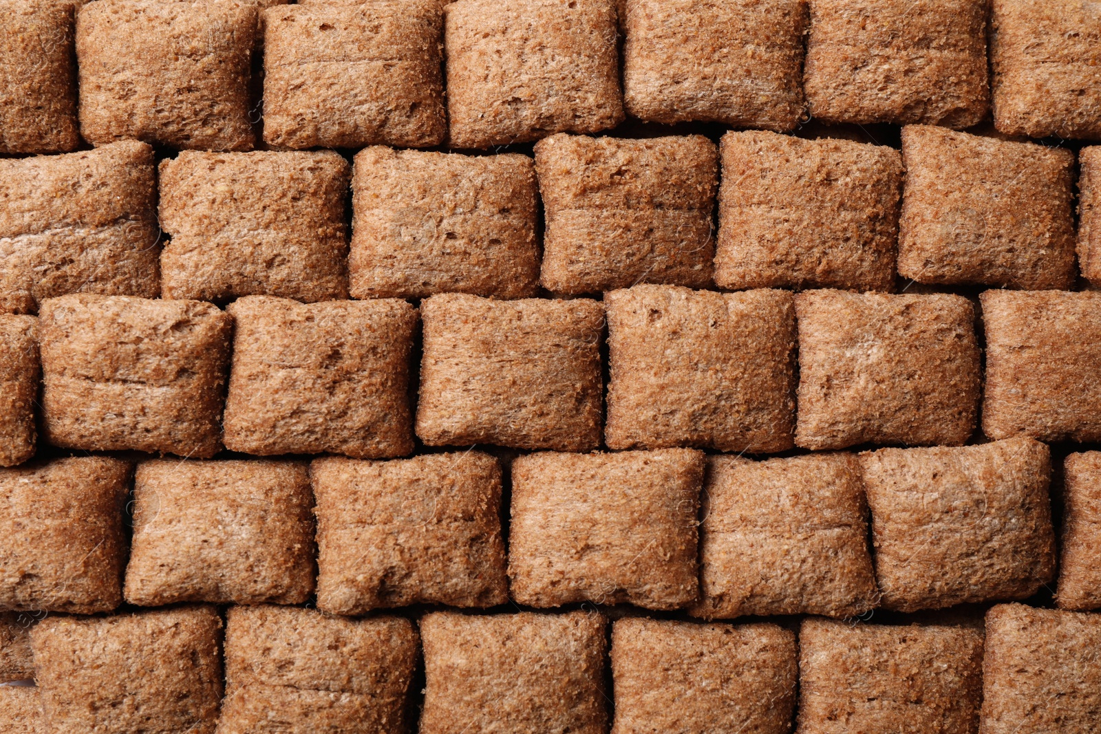 Photo of Crispy corn pads as background, top view