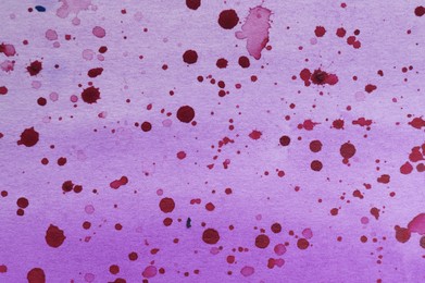 Abstract purple watercolor painting as background, top view