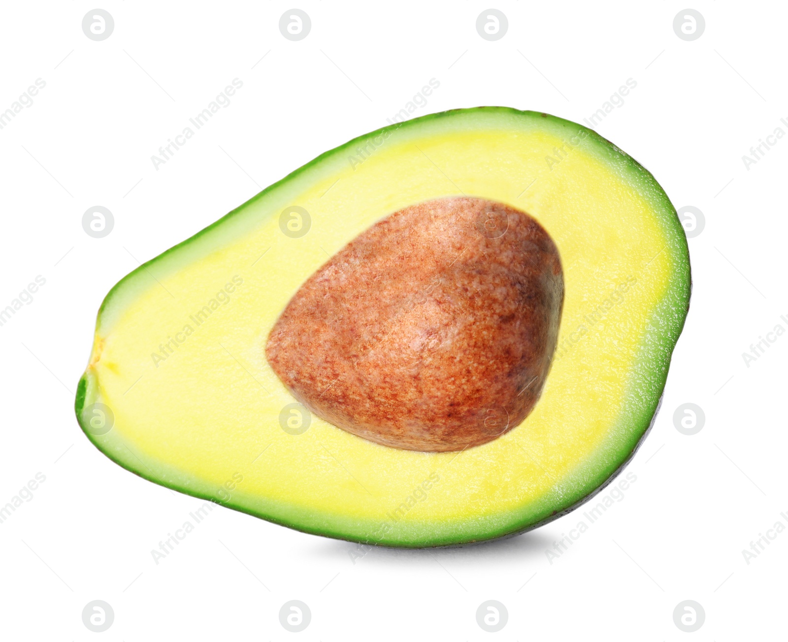 Photo of Half of ripe avocado isolated on white