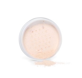 Loose face powder isolated on white. Makeup product