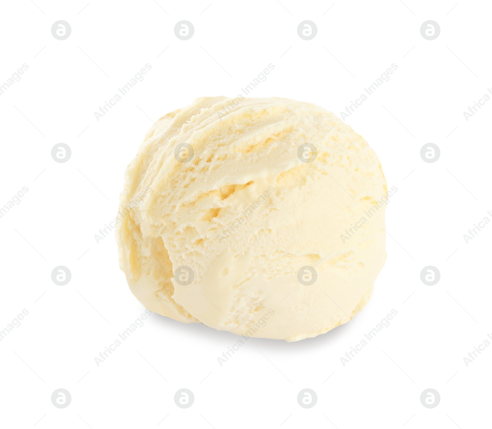 Photo of Delicious banana ice cream isolated on white