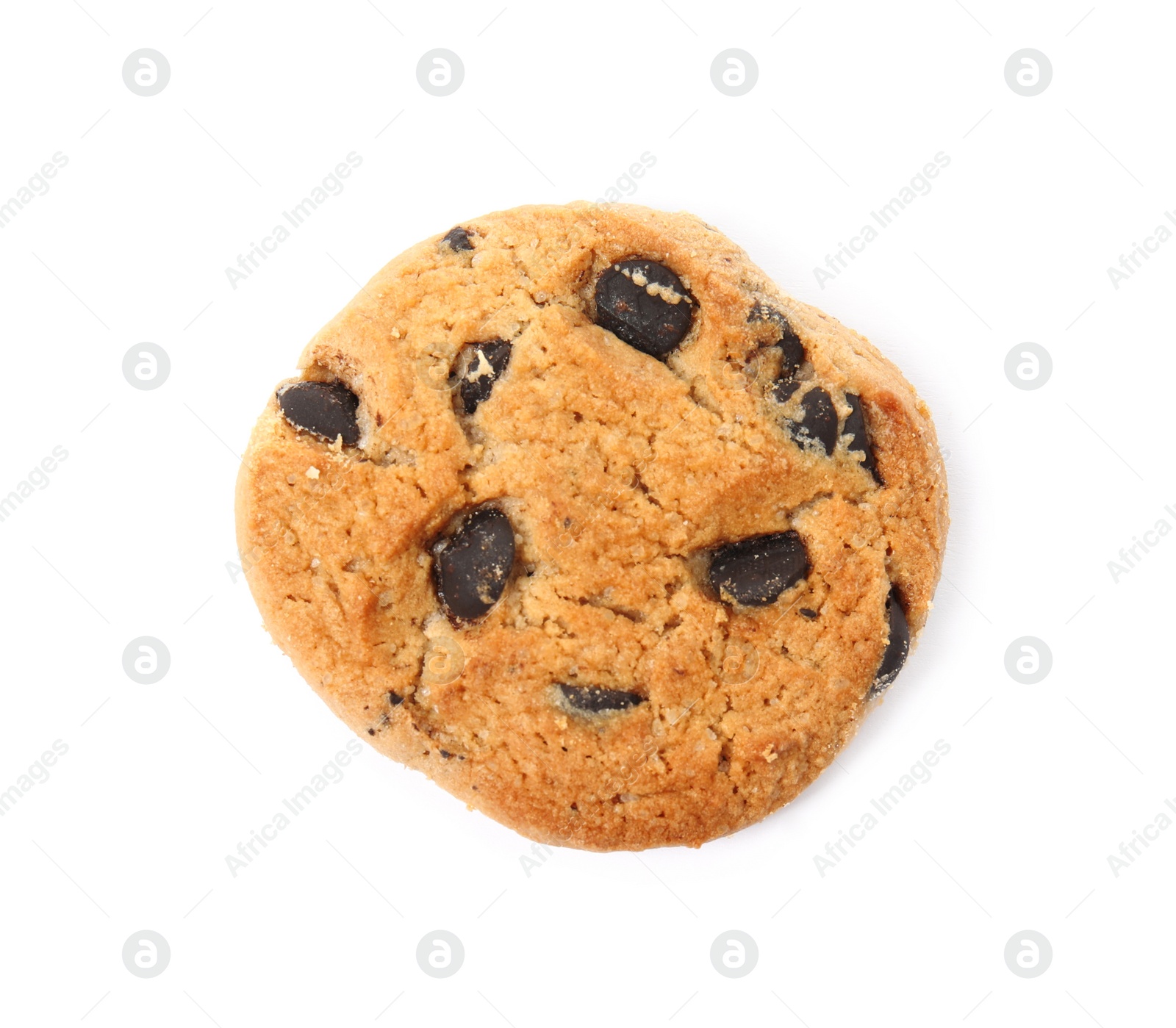 Photo of Delicious chocolate chip cookie isolated on white