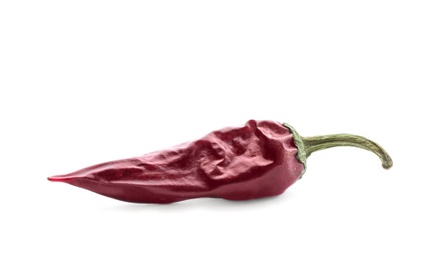 Dry chili pepper on white background