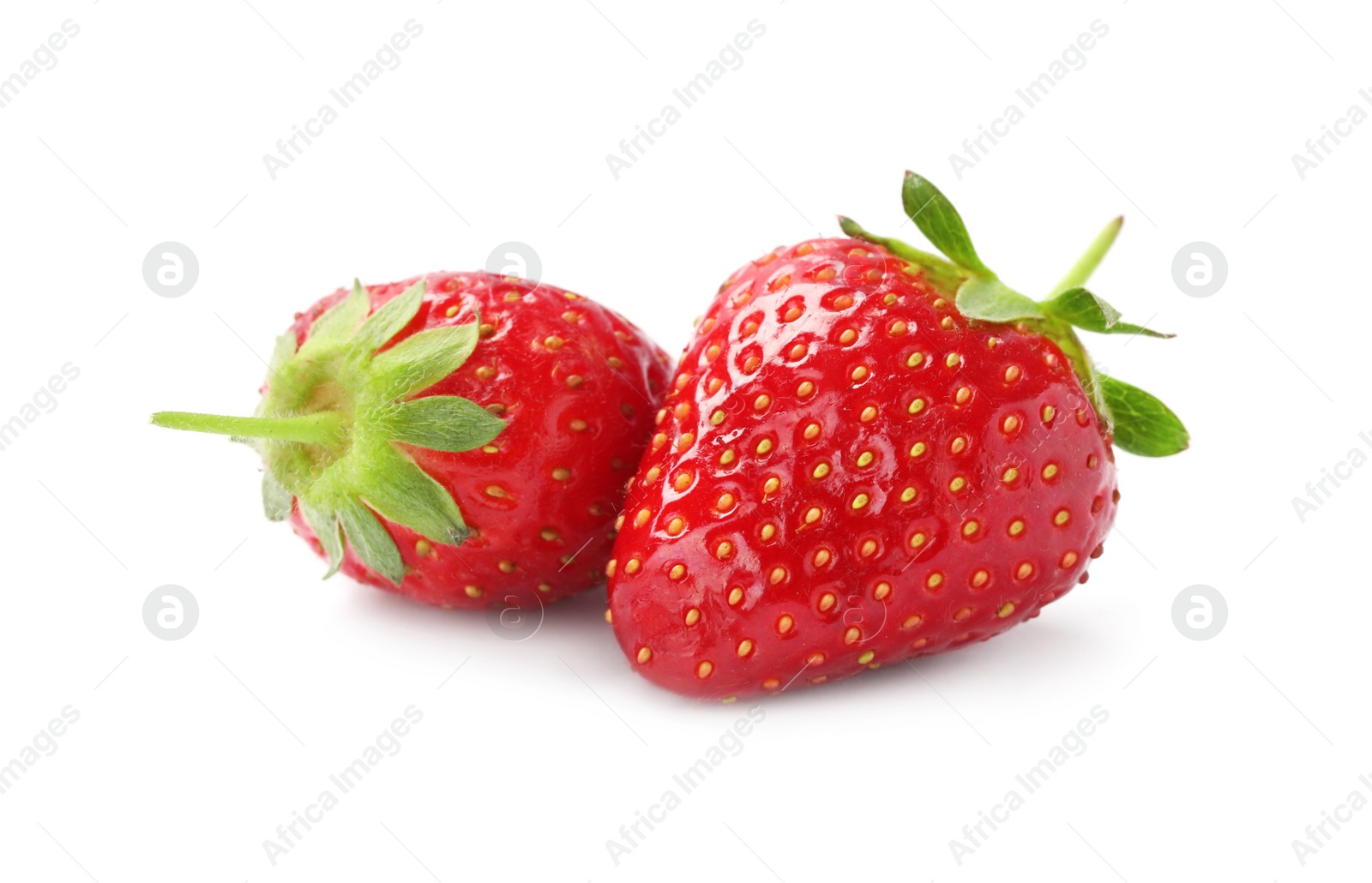 Photo of Delicious fresh ripe strawberries isolated on white