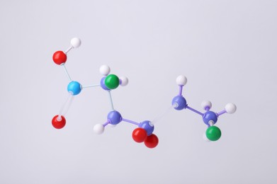 Structure of molecule on white background. Chemical model