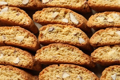 Traditional Italian almond biscuits (Cantucci), closeup view