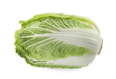 Fresh ripe Chinese cabbage isolated on white