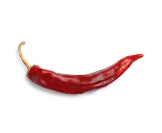 Dry chili pepper on white background