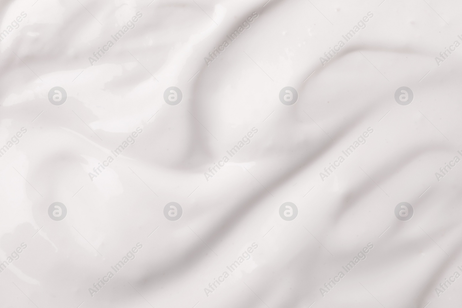 Photo of Tasty organic yogurt as background, top view