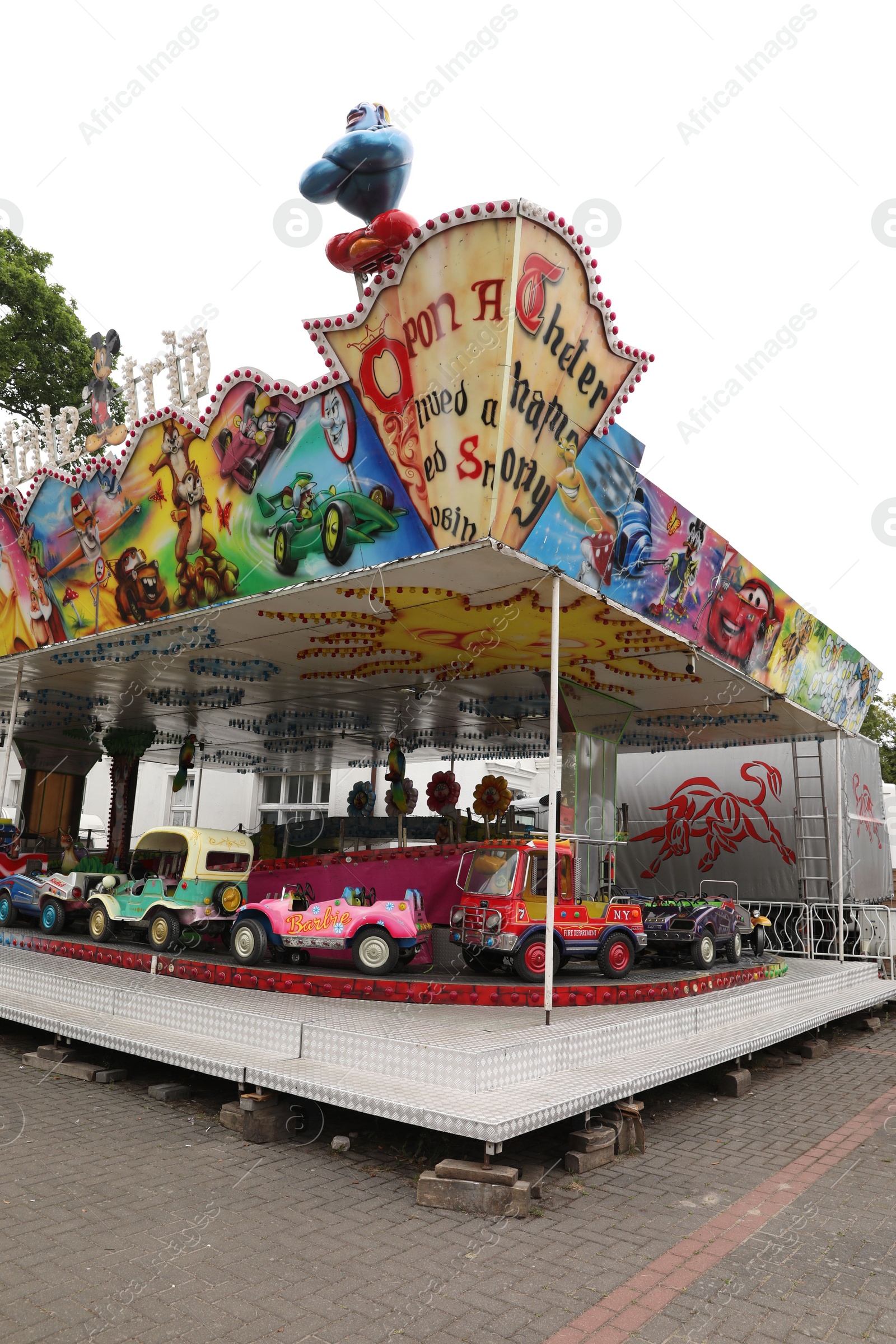 Photo of DARLOWO, POLAND - AUGUST 22, 2022: Kids attractions in amusement park