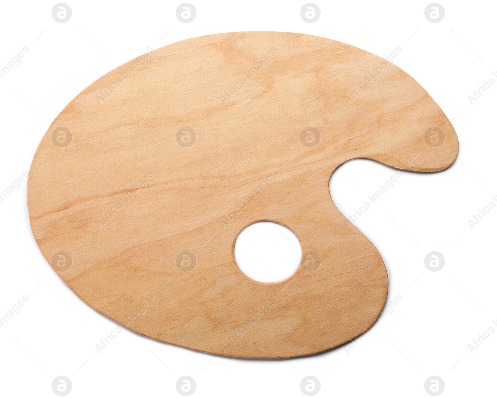 Photo of Wooden palette on white background, top view