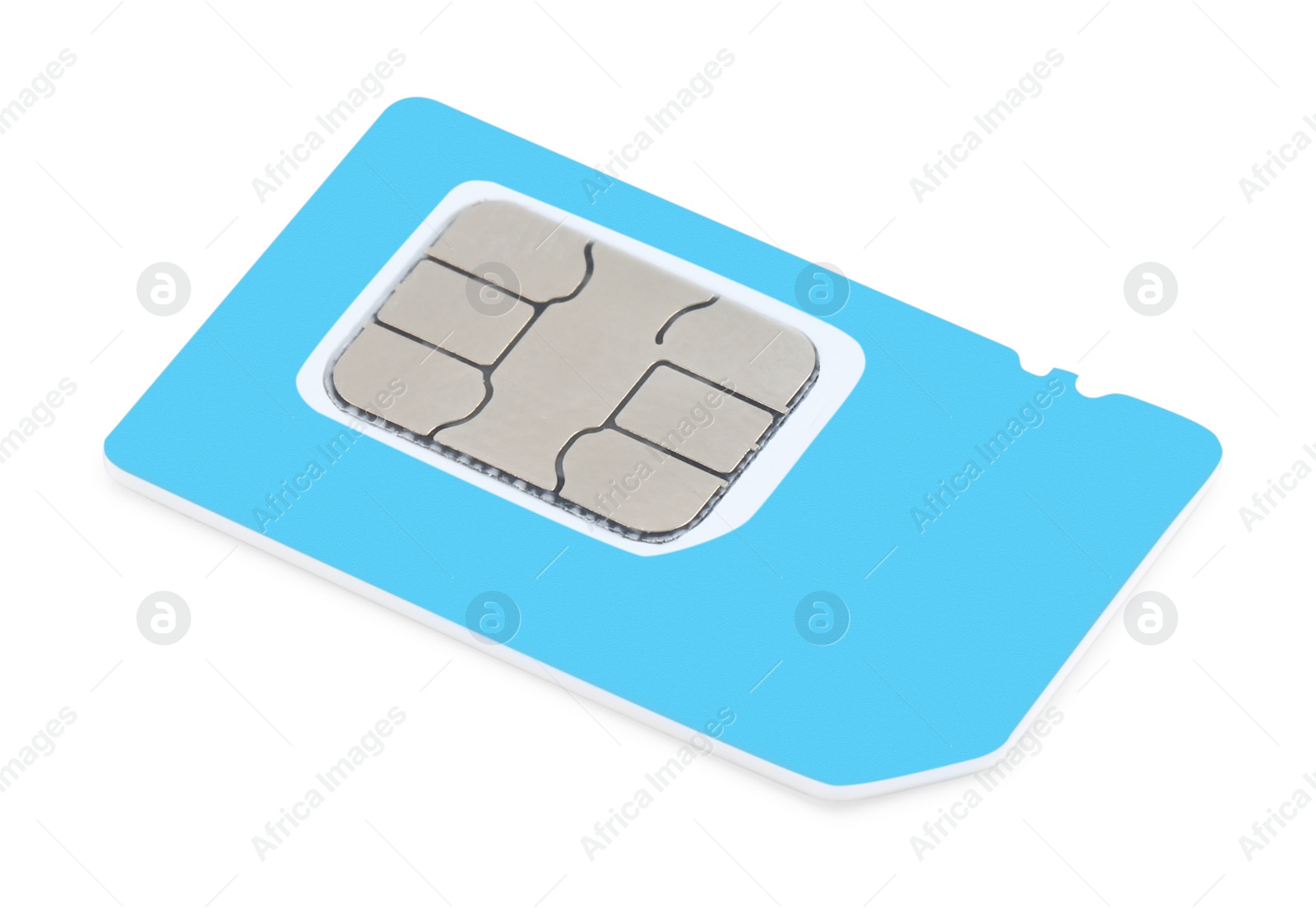 Photo of Modern color SIM card isolated on white