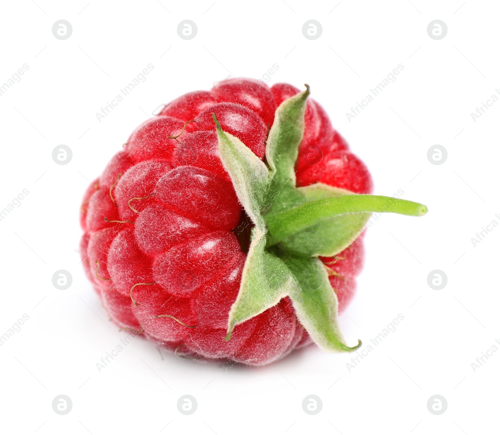 Photo of Delicious fresh ripe raspberry isolated on white