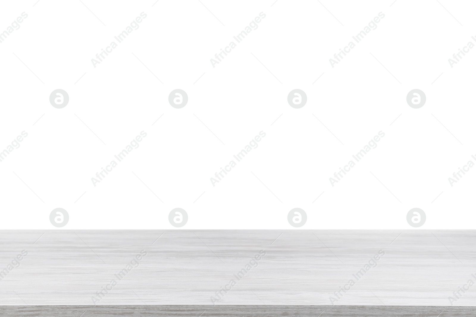 Photo of Empty clean wooden surface isolated on white