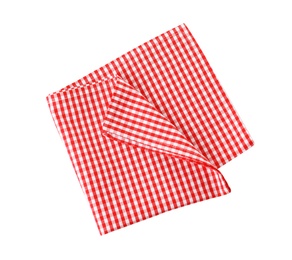 Fabric napkin for table setting on white background