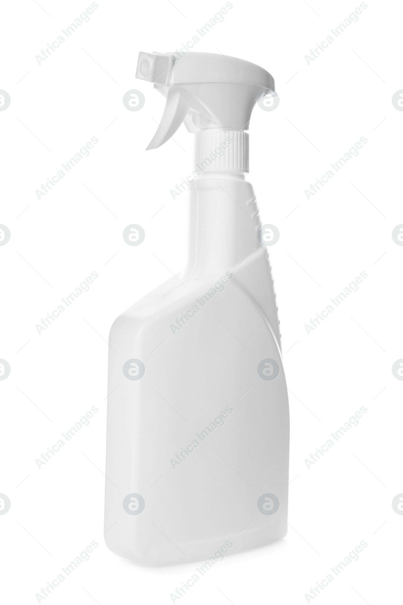 Photo of Spray bottle of cleaning product isolated on white