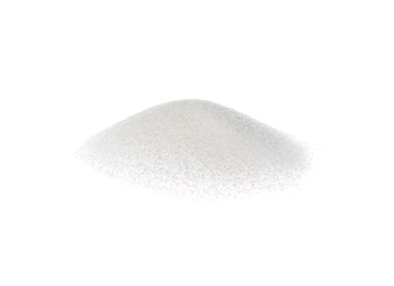 Pile of natural salt isolated on white