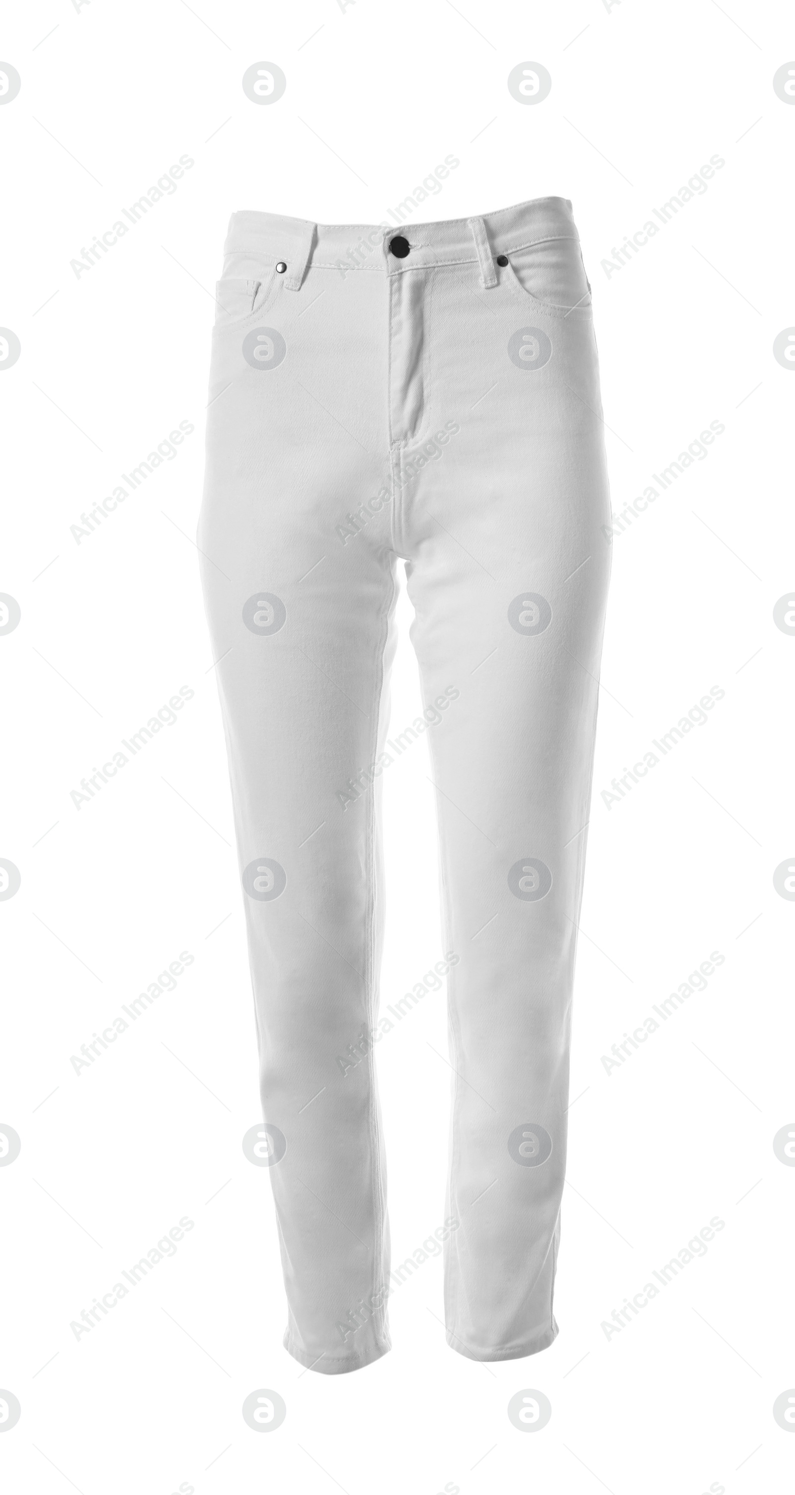 Photo of Stylish skinny women's pants isolated on white