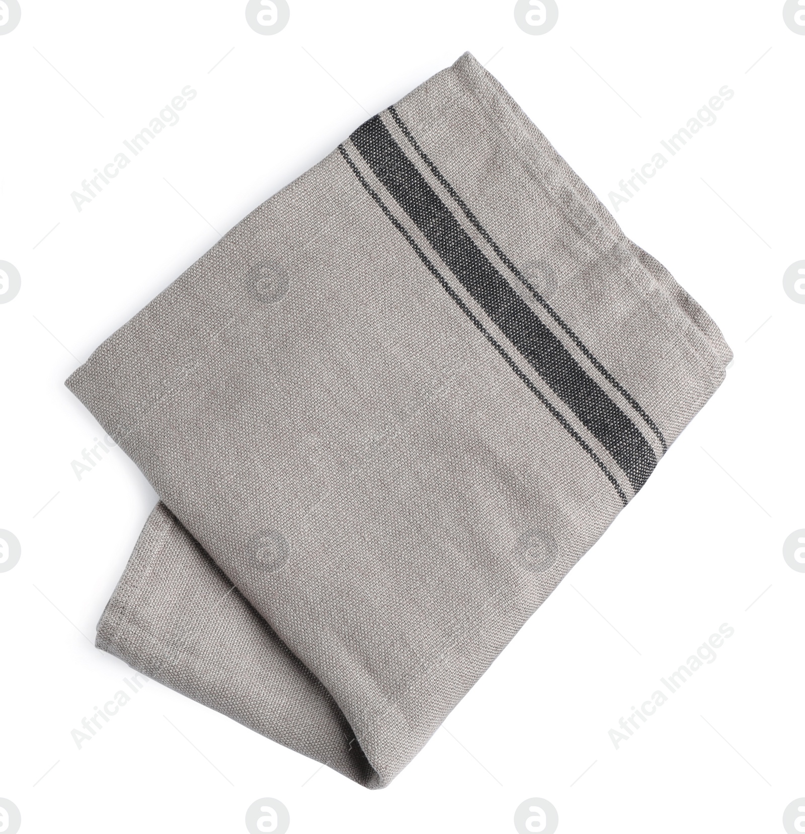 Photo of Fabric napkin on white background, top view