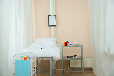 Modern interior of doctor's office with couch