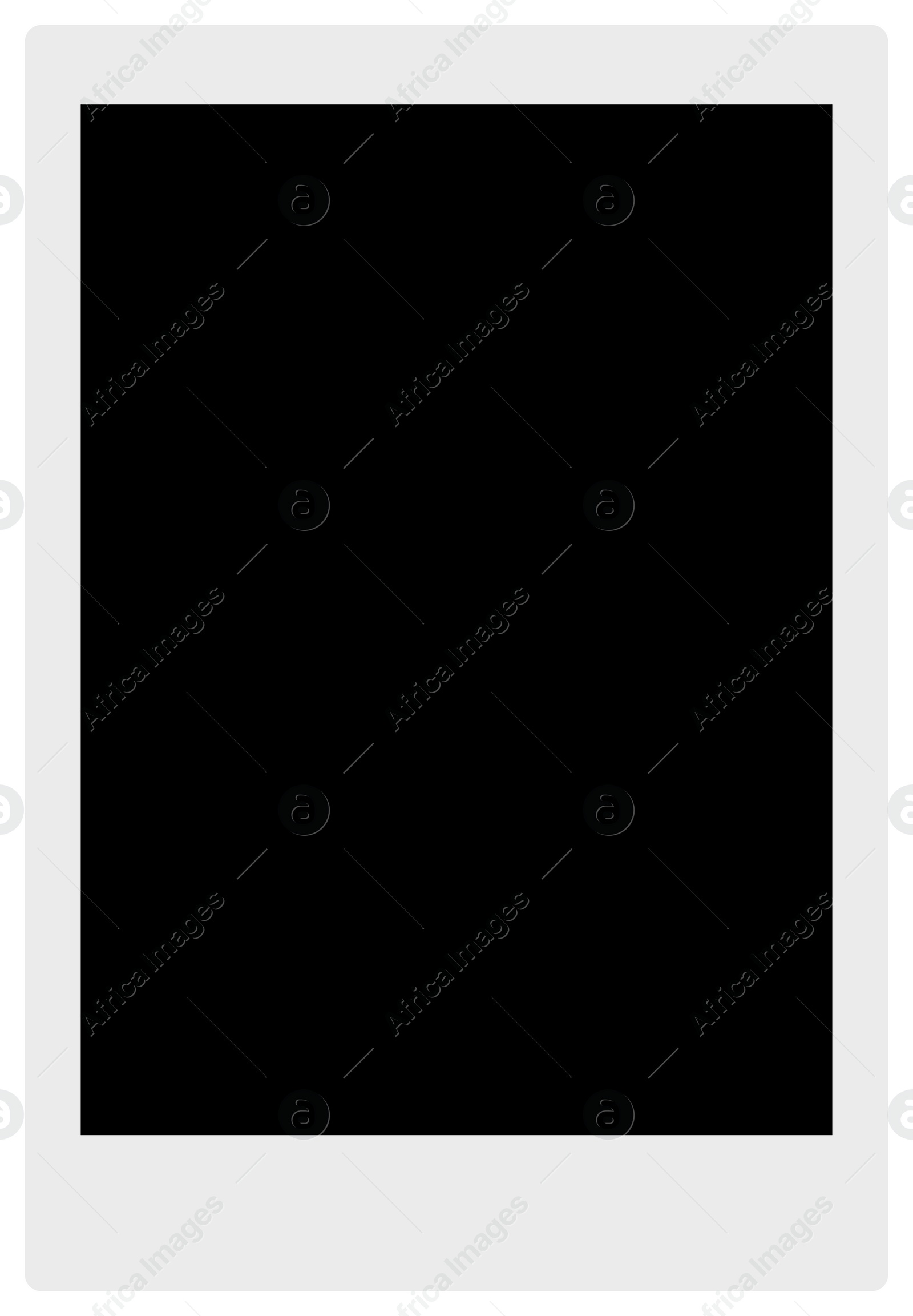 Image of Black rectangular with white frame, mockup for design. Paper photo 