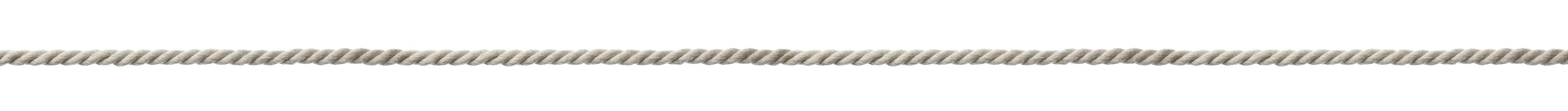 Long durable cotton rope on white background