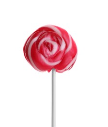 One delicious colorful lollipop isolated on white