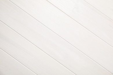 Photo of White wooden surface for photography, top view. Stylish photo background
