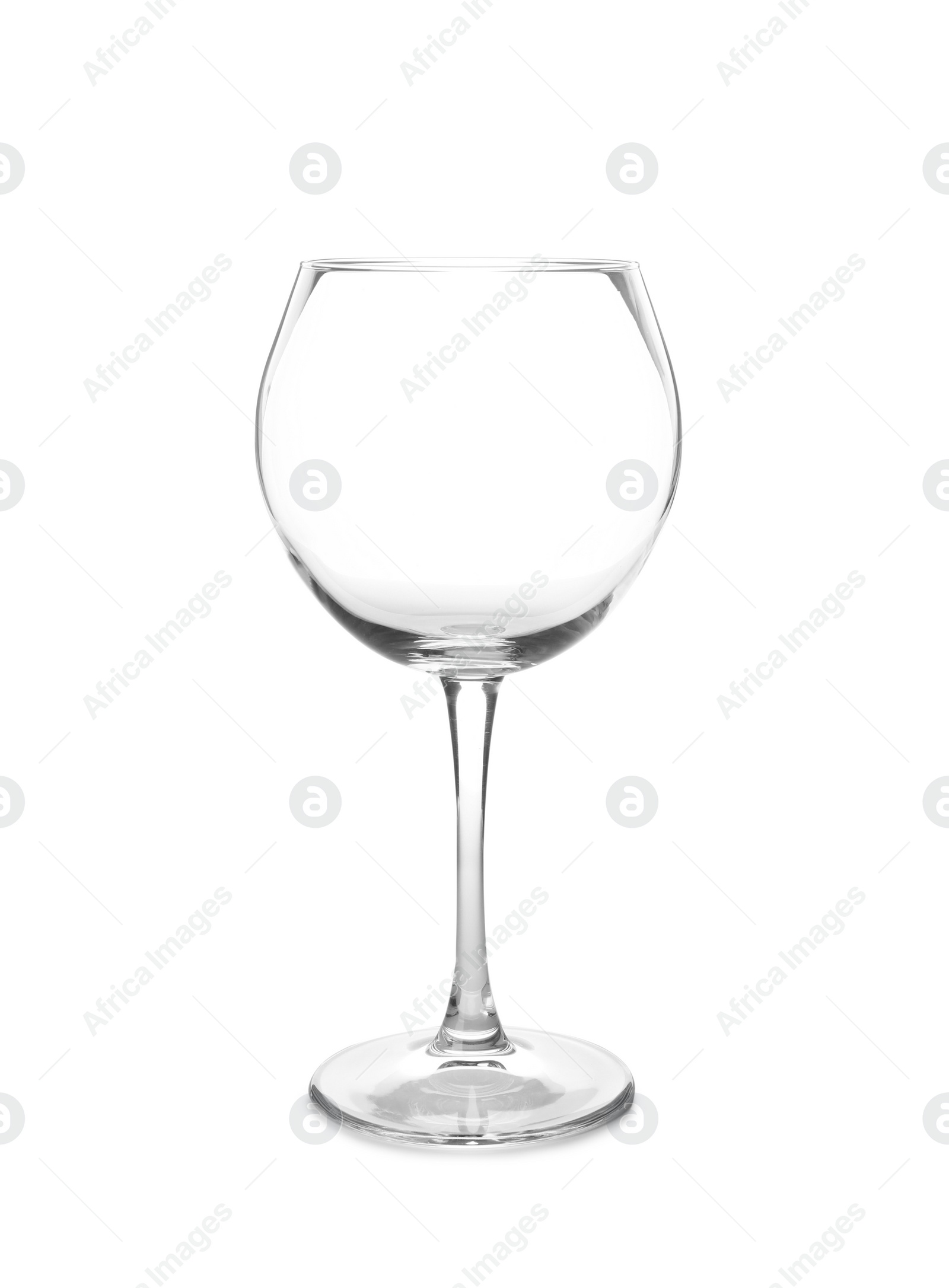 Photo of Clean empty glass on white background. Washing dishes