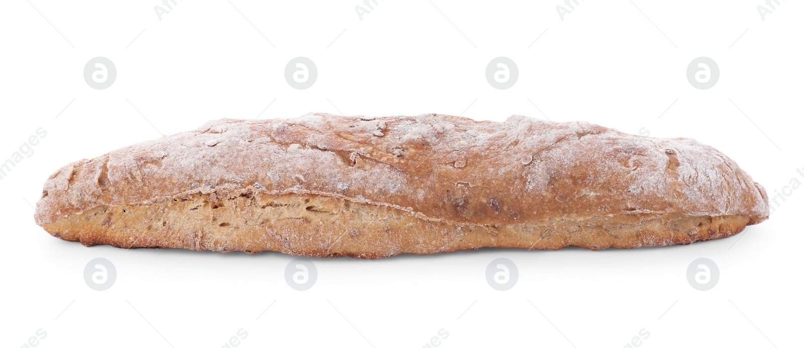 Photo of Freshly baked sourdough bread isolated on white