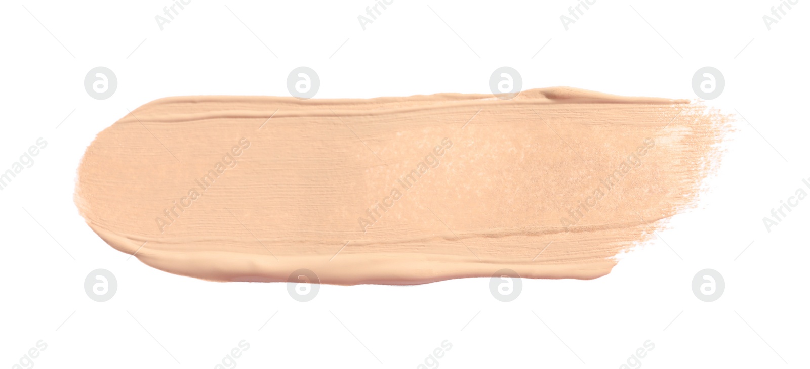 Photo of Smear of skin foundation isolated on white, top view