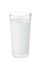 Photo of Glass of fresh milk isolated on white