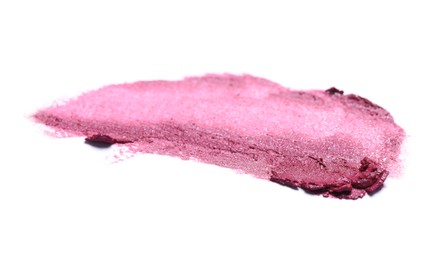 Photo of Smear of beautiful lipstick on white background