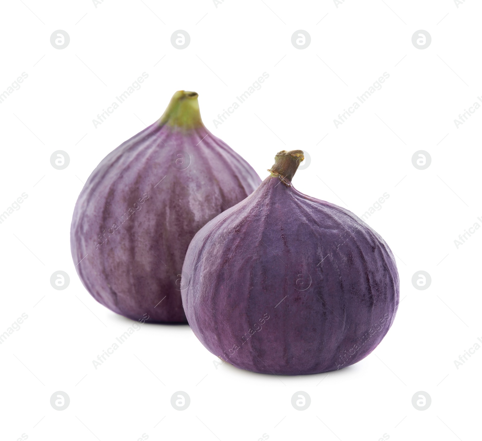 Photo of Whole ripe fresh figs isolated on white