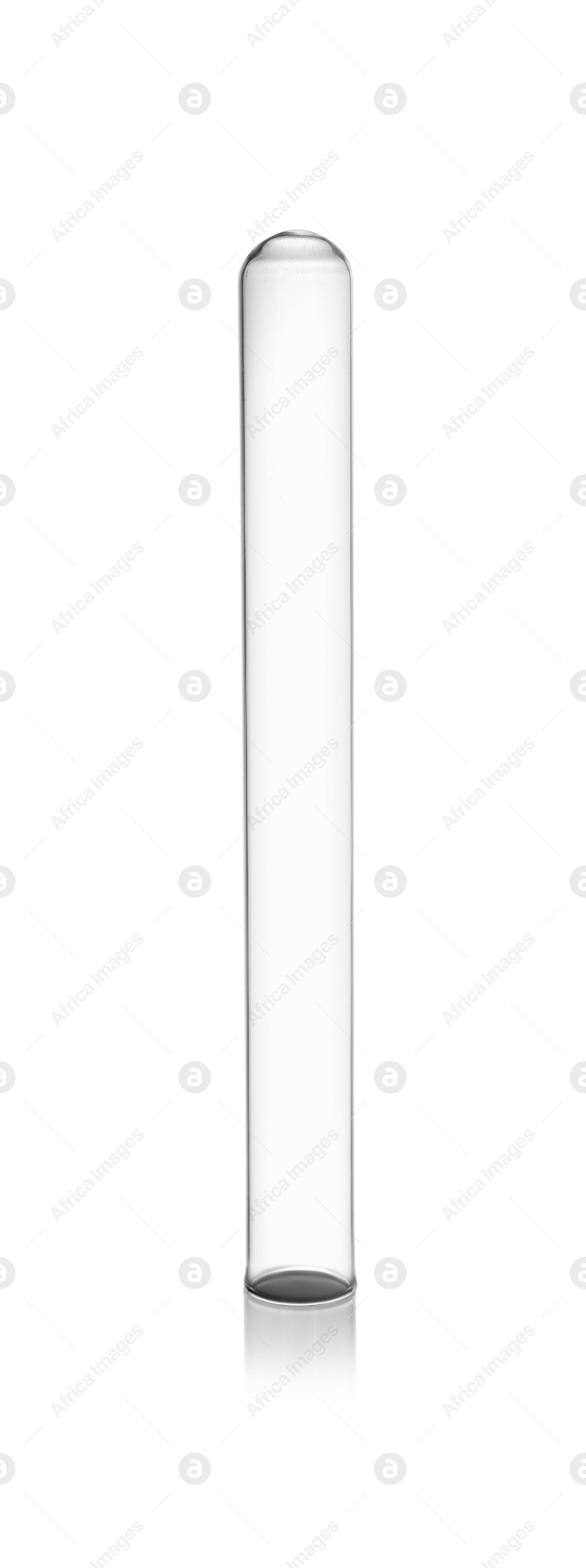 Photo of Empty glass test tube isolated on white