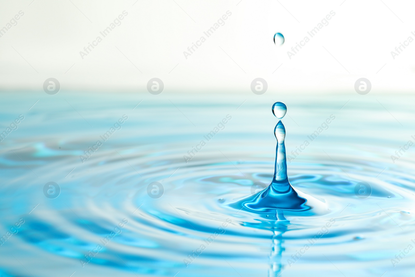 Photo of Splash of clear water with drops as background, closeup