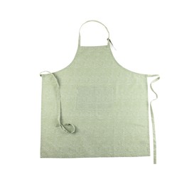 Light apron with pattern isolated on white, top view