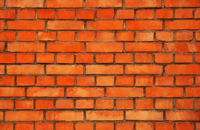 Texture of orange brick wall as background