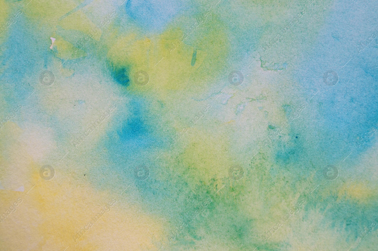 Photo of Abstract colorful watercolor painting as background, top view