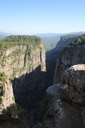 Beautiful landscape with canyon on sunny day