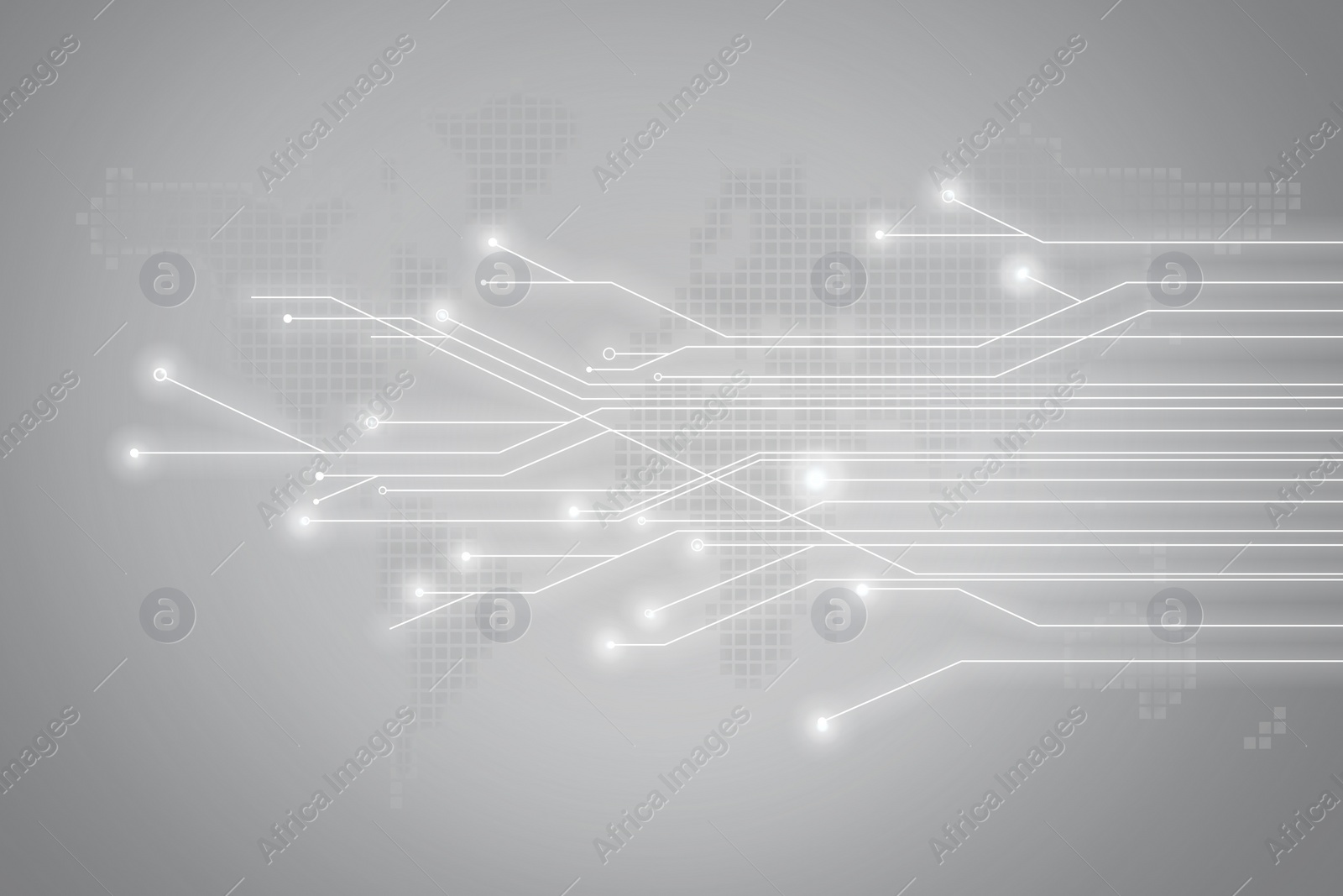 Illustration of Electronics and technology. Circuit board pattern illustration