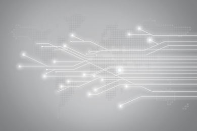 Electronics and technology. Circuit board pattern illustration